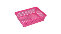 Square Plastic Basket Assorted Pattern Size Large 1 Piece