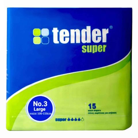 Tender Adult Diaper Belt Type Large Cyprus 15 Pieces