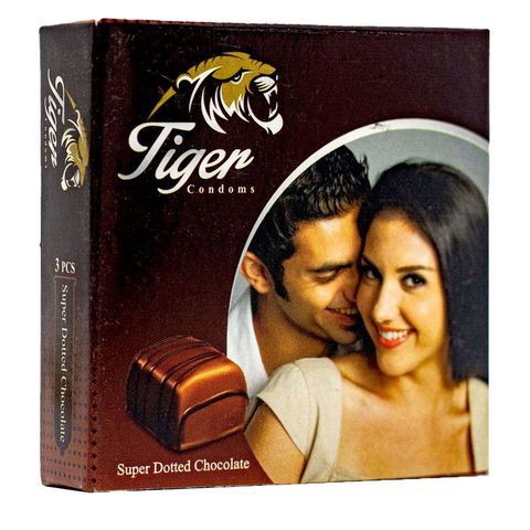 Tiger condom Dot. Chocolate Flavour 3 in 1 Packet