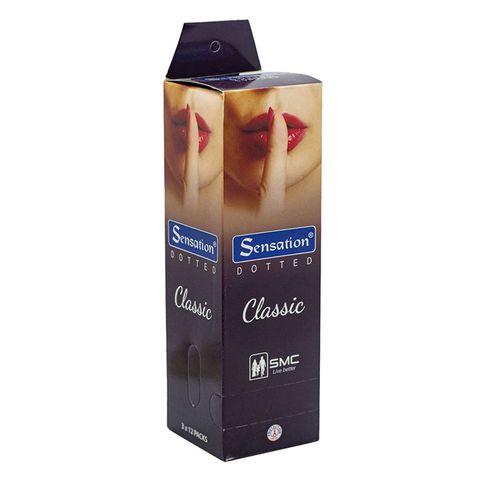 Sensation Classic Dotted Latex Condom (Full Box) 36 Pieces