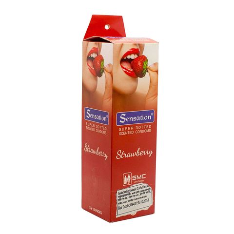Sensation Strawberry Condom 36 Pieces