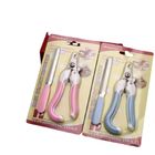 Pet Cat & Dog Nail Clippers Or Cutter Set With File Angle Shape Pink 1 Piece