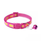 Adjustable Fish Print Collar Pink 1 Piece