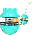 Cat Food Dispenser Tumbler Toy With Rolling Balls And Slow Feeder Green 1 Piece