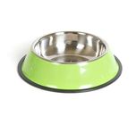 Colorful Stainless Steel Pet Cat & Dog Food Bowl Green 18cm 1 Piece