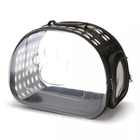 Transparent Pet Cat Carrier Travel Handbag Carry Bag Black 1 Piece