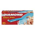 Diamond Zipper Medium Bags 20 Pieces (20.3 cmx17.7 cm) (Imported)