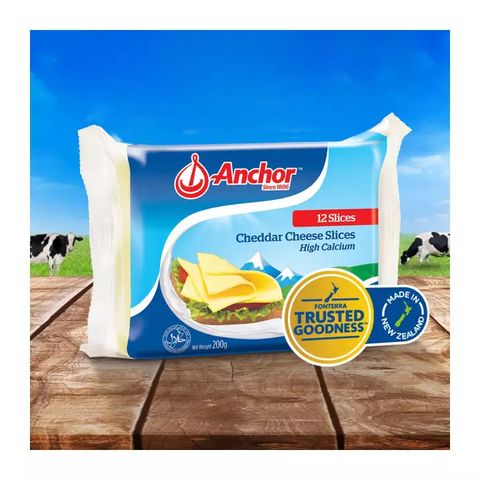 Anchor 12s Cheddar Cheese Slices - Value Pack 3 x 200g