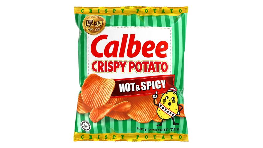 Calbee Crispy Hot and Spicy Potato Chips 72g