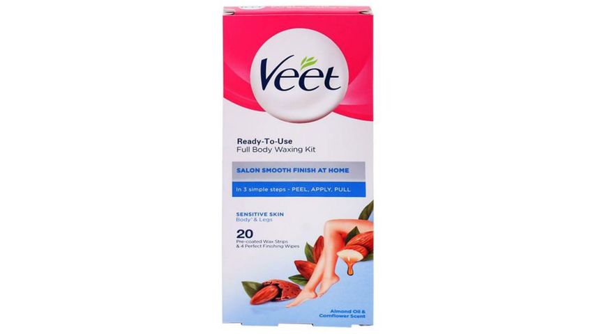Veet Full Body Waxing Kit Sensitive Skin 20pcs