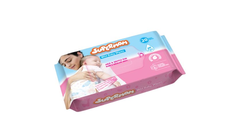 Supermom Mild Baby Wipes 20Pcs