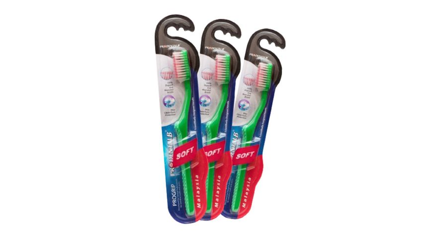 (Buy 2 & Get 1 Free) Prodentalb Progrip Toothbrush Soft Assorted 1 Piece