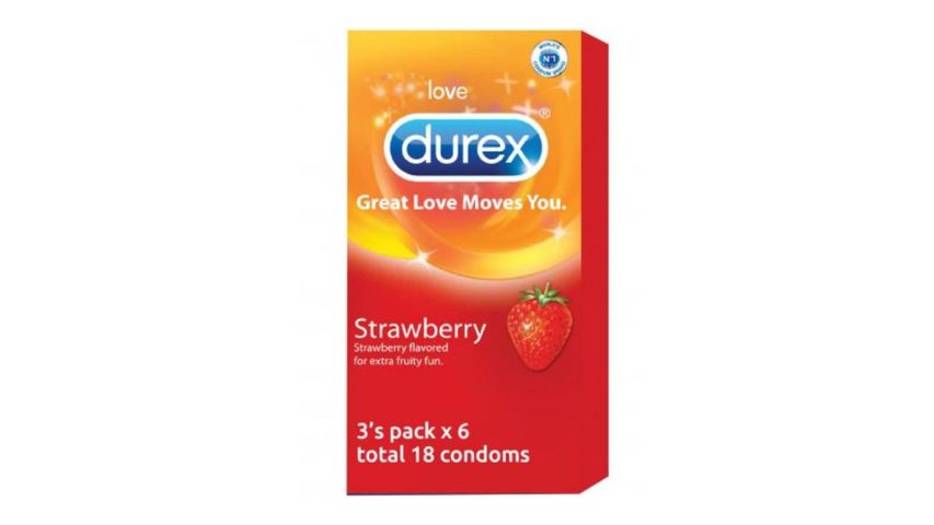 Durex Strawberry Flavored Condom 18 Pieces