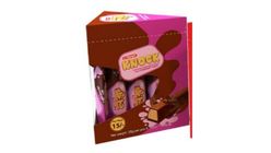 Olympic Knock Chocolate Coated Wafer Biscuit Strawberry Cream 12 Pieces