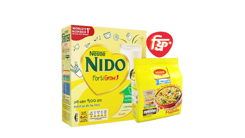 (Buy & Get Free) NIDO Fortigrow Full Cream Milk Powder 700g And Get Maggi Noodles 4pack Free