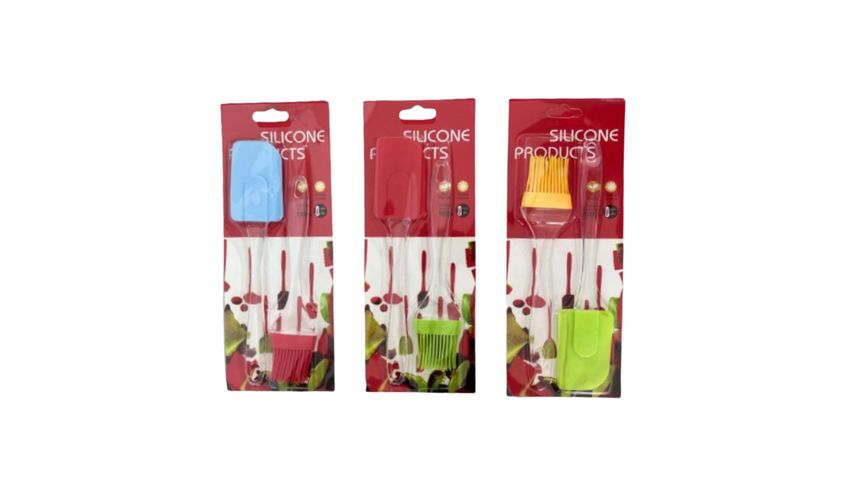 Silicone Oil Brush With Silicon Spatula Set 1 Packet