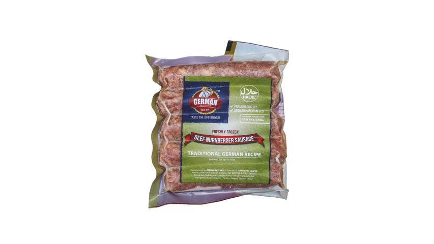 German Butcher Beef Nurnberger Sausage 5 Pieces