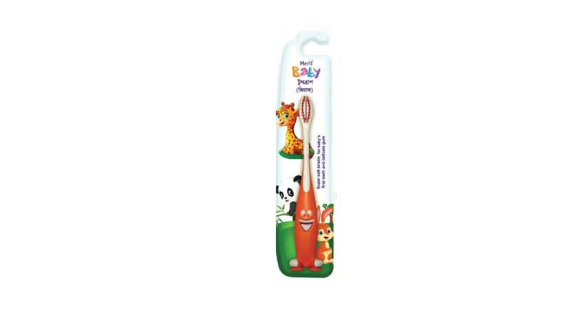 Meril Baby Toothbrush Baby Giraffe Soft Assorted Color 1 Piece