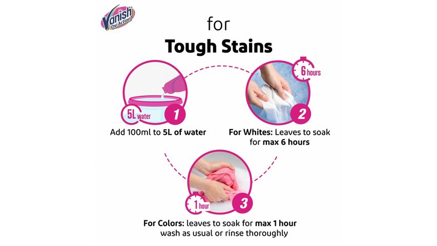 (Buy & Get Free) Buy Vanish Color Safe Detergent Booster 10X Oxi Power & Get  10L Bucket Free