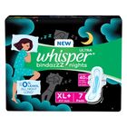 Whisper Bindazzz Nights Sanitary Pads for Women (XL+) 7 Pieces