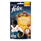 Felix Goody Bag Original Chicken, Liver and Turkey Cat Treats 60g