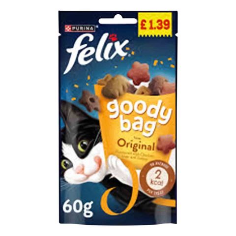 Felix Goody Bag Original Chicken, Liver and Turkey Cat Treats 60g