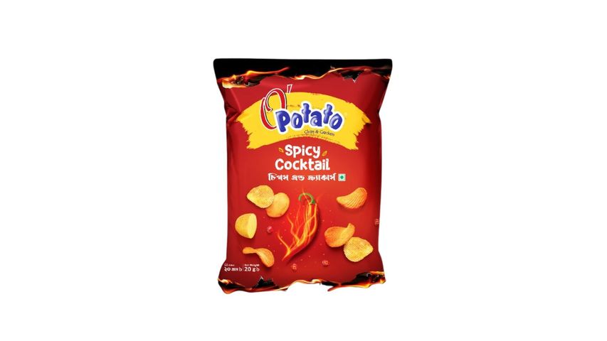 O' Potato Spicy Cocktail Crincle Chips 20g