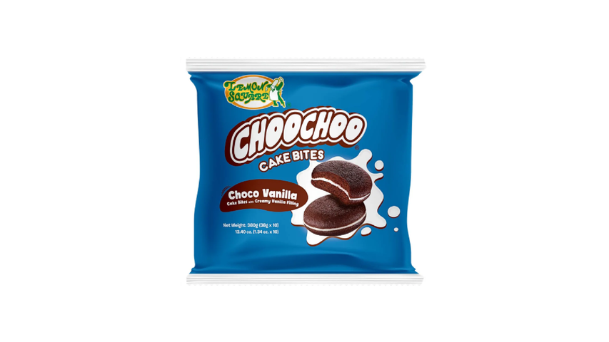 Lemon Square Choochoo Cake Bites Choco Vanilla 10 x 38g