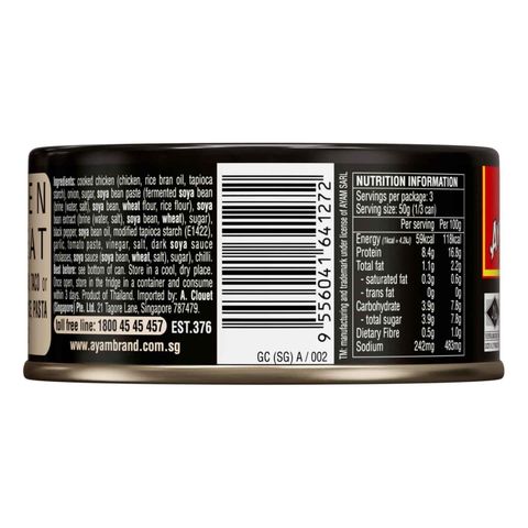 Ayam Brand Pulled Chicken Black Pepper 150g