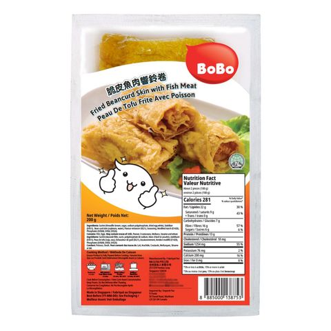 Bobo Fried Beancurd Skin with Fish Meat 200g