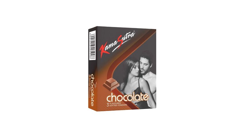 KamaSutra Chocolate Flavoured Dotted Condoms Pack Of 3 Pieces