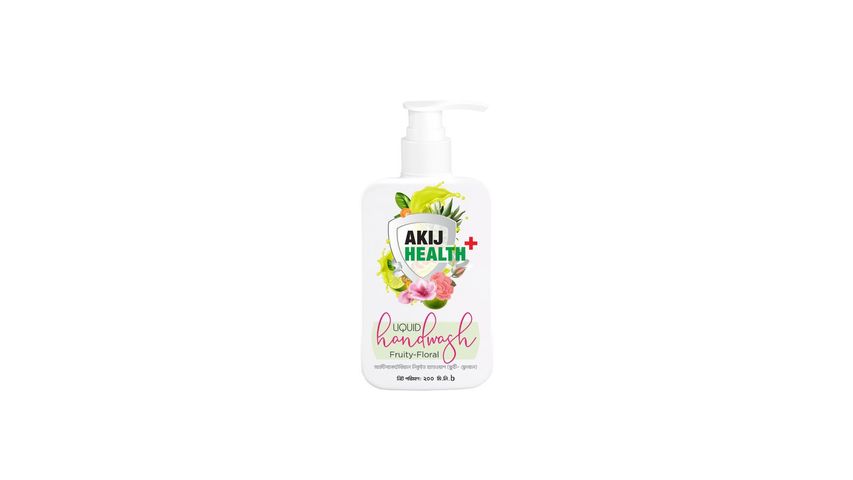 Akij Health + Handwash Fruity Floral Bottle 200ml