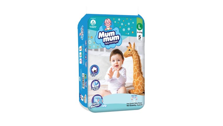 Mum Mum Baby Diaper Pant L 9-14kg 5 Pieces