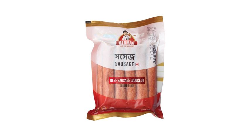 German Butcher Beef Sausage Cooked 10 Pieces 300g