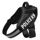 Dog Police Harness Black Color XXL Size Chest 88-120cm Pet Weight 40-75kg 1 Piece