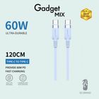 Gadget Mix Diginut BC-1223C Type-C to Type-C Data Cable 60W 1.2m Blue 1 Piece