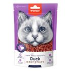 Wanpy Soft Oven Roasted Cat Treat Duck Jerky Strips 80g