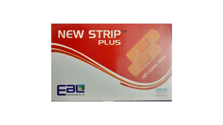 New Strip Plus 100% Cotton First Aid Bandage 100 Pieces