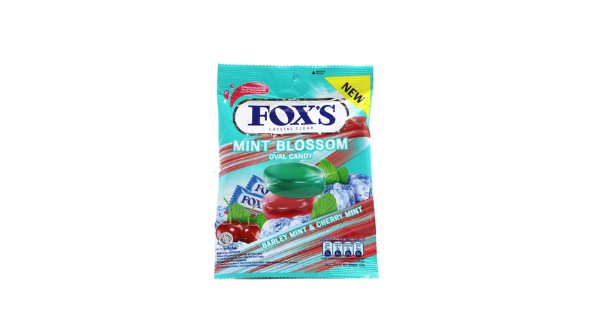 Foxs 125Gm Crystal Clear Mint Blossom Candy Pouch