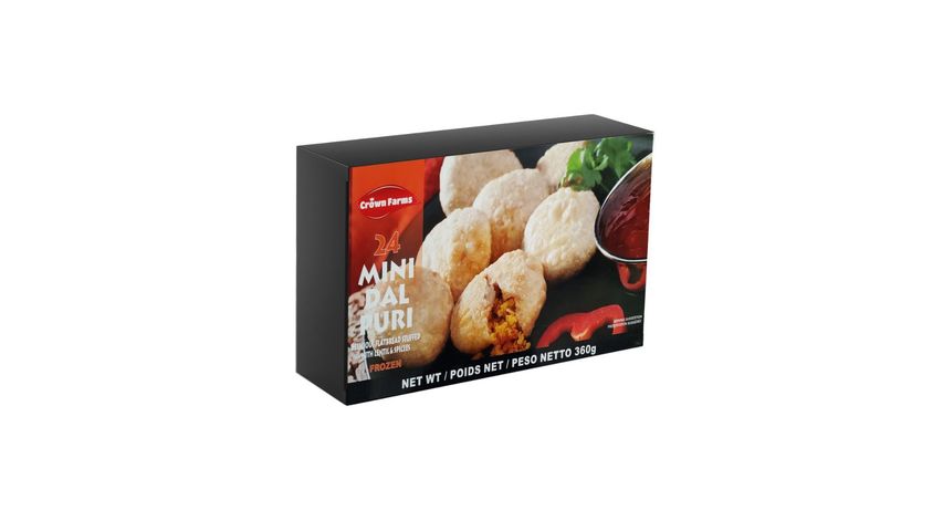 Crown Farms Mini Dal Puri 24 Pieces 360g