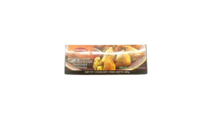 Crown Farms Frozen Mixed Vegetable Snacks Vegetable Singhara 10 Pieces 450g