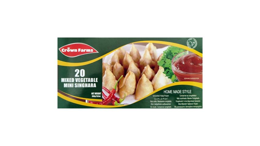 Crown Farms Mixed Vegetable Mini Singhara 20 Pieces 300g