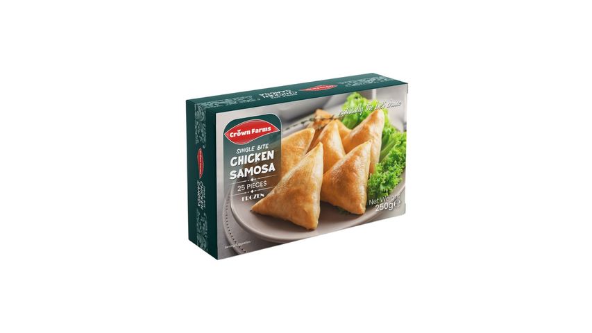Crown Farms Single Bite Chicken Samosa 25 Pieces 250g