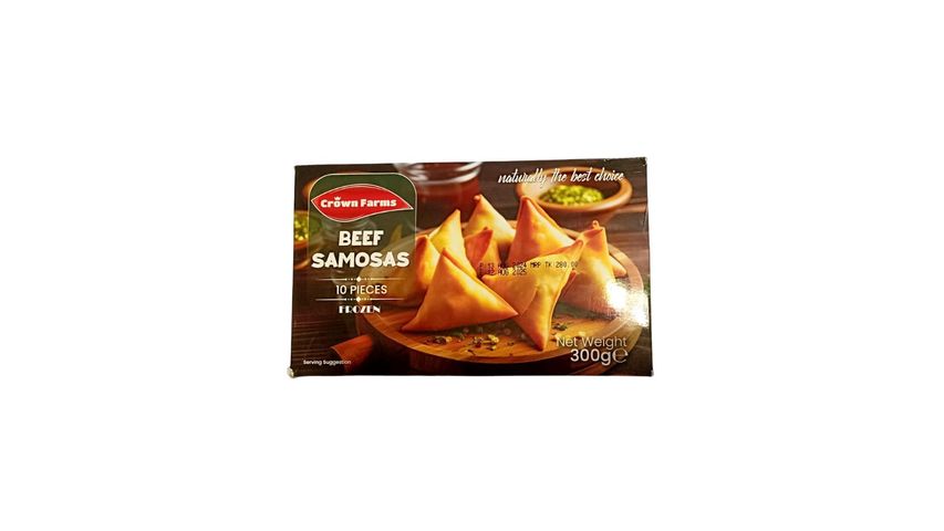Crown Farms Beef Samosa 10 Pieces 300g