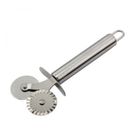 Stainless Steel Double Head Wheel Pizza With Cake Cutter 1 Piece