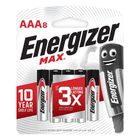 Energizer Max E92 AAA8 Alkaline Batteries 8 Pieces
