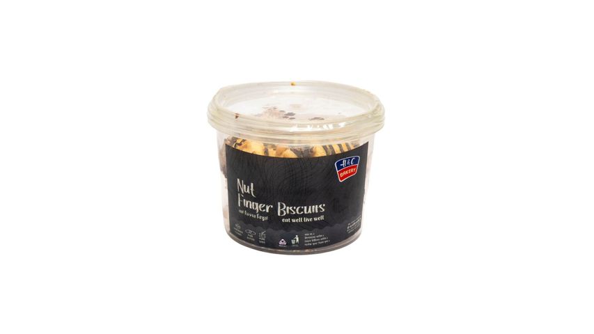 H&C Bakery Nut Finger Biscuits Jar 220g