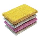C05-4 - Vesta Aluminum Netted Scourer Sponge 12.5cm x 9cm x 1.6cm 4 Pieces