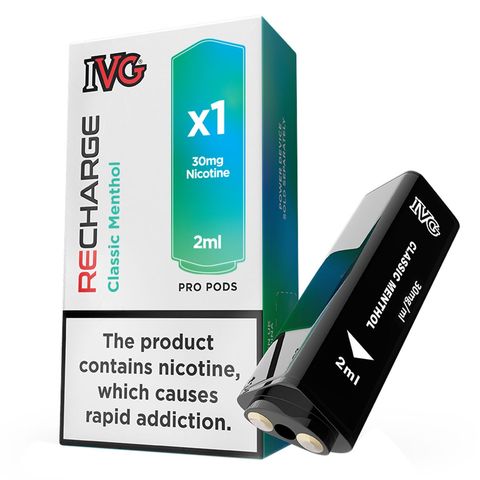 IVG Recharge Prefilled Pro Pod Classic Menthol 1 Unit