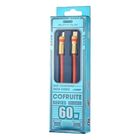 ខ្សែសាក Remax 60W ម៉ូដែល RC-C063 ឌុយ Type-c ទៅ Type-c ពណ៌ទឹកក្រូច 1 Piece